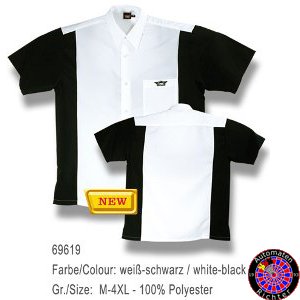 Dartshirt Bulls - Wei� / Schwarz