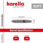 Soft Dartpfeil Karella - Commander silver