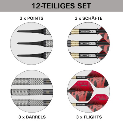 Soft Dartpfeil Set Target - Stephen Bunting Gen5 Void