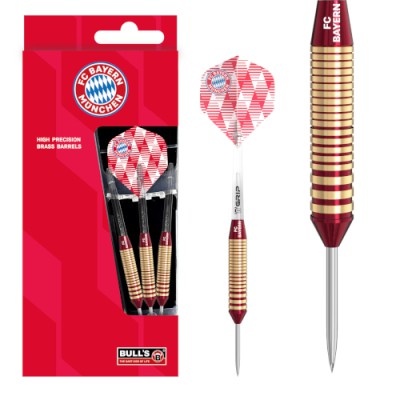 Steel Dartpfeil Set Bull`s - FC Bayern München Messing