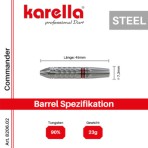 Steel Dartpfeil Karella - Commander silver