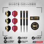 Steel Dartpfeil Set Red Dragon - Peter Wright 50 Year Player Edition