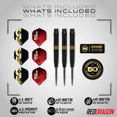 Steel Tip Dart Red Dragon - Jonny Clayton 50 Year Player Edition