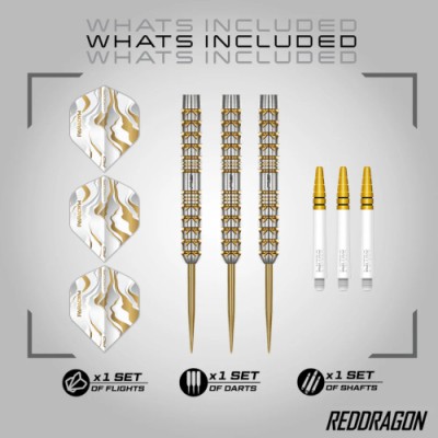 Steel Dartpfeil Set Red Dragon - Paradym Gold & Silver Parallel