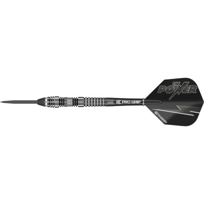 Steel Dartpfeil Set Target - Phil Taylor Power 8Zero Black Titanium