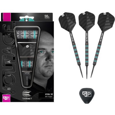 Steel Tip Dart Target - Rob Cross Black Edition Swiss Point