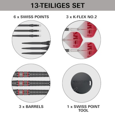 Steel Dartpfeil Set Target - Nathan Aspinall 95k SP