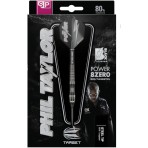Steel Dartpfeil Set Target - Phil Taylor Power 8 Zero Black 4 SP