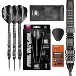 Steel Dartpfeil Set Target - Phil Taylor Power 8 Zero Black 4 SP