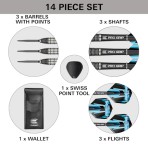 Steel Dartpfeil Set Target - Phil Taylor Power 8 Zero 2 SP