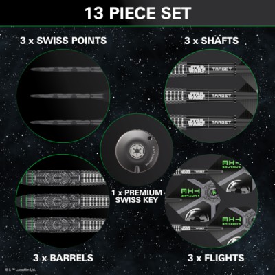 Steel Dartpfeil Set Target - Star Wars Tie Fighter SP