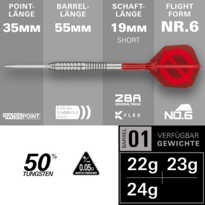 Steel Dartpfeil Set Target - Group Ø 01