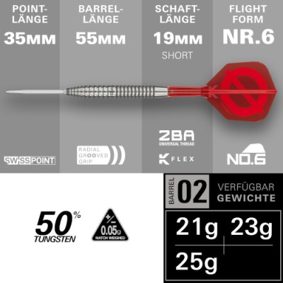 Steel Dartpfeil Set Target - Group Ø 02