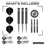 Steel Dartpfeil Set Winmau - Blackout 1 Steel Dartpfeil Set Winmau - Blackout 1