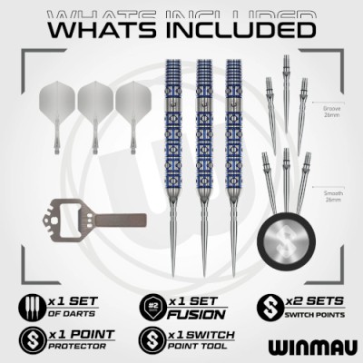 Steel Dartpfeil Set Winmau - Lunaris Parallel Switch Point
