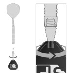 Steel Wechselspitze Target Titanium Grooved Swiss Point - Silber