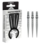 Winmau Steel Dartspitze Switch Point - Wave Silber
