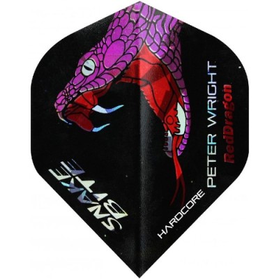 Red Dragon Standard Flight - Peter Wright Snakebite black/pink