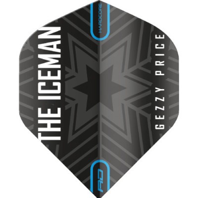 Red Dragon Standard Hardcore Flight - Gerwyn Price "Iceman" Black&Grey Snowflake Logo