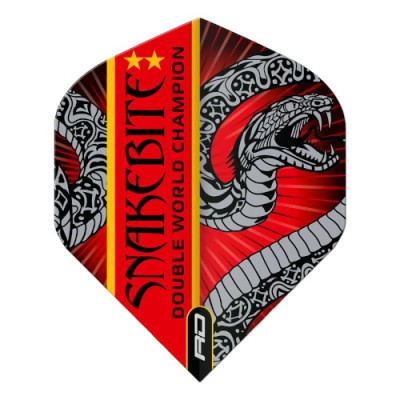 Red Dragon Standard Hardcore Flight - Snakebite Ionic Double World Champion Black and Red