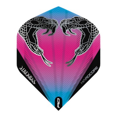 Red Dragon Standard Hardcore Flight - Peter Wright Snake Black Transparent 