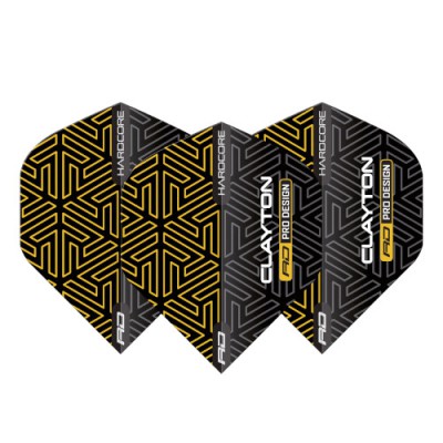 Red Dragon Standard Hardcore Flight - Jonny Clayton Gold and Black