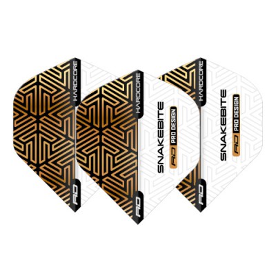 Red Dragon Standard Hardcore Premium Flight - Peter Wright White and Bronze