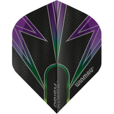 Winmau Prism Alpha Standard Flight - Black and Purple