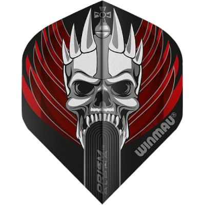 Winmau Prism Alpha Standard Flight - Schwarz und Rot