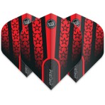 Winmau Prism Alpha Standard Flight - Red and Black