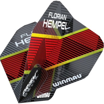 Winmau Prism Delta Standard Flight - Florian Hempel grey and red