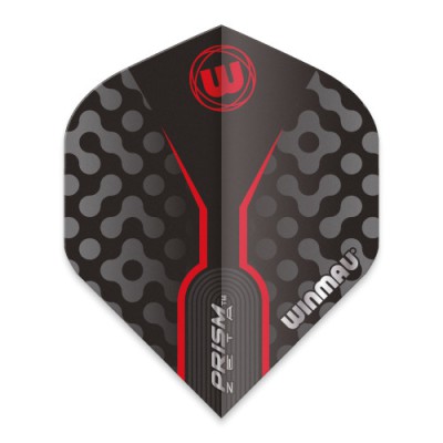 Winmau Prism Zeta Standard Flight - Grau und Rot