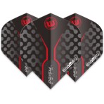 Winmau Prism Zeta Standard Flight - Grau und Rot