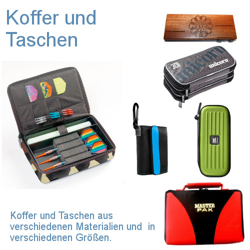 Koffer und Taschen aus verschiedenen Materialien und in verschiedenen Größen.