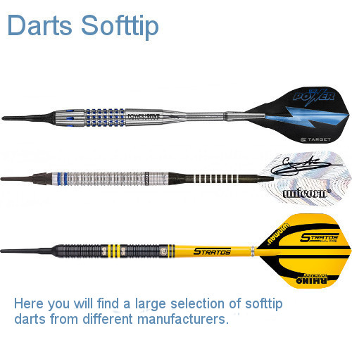 Here you will find soft darts from different manufacturers.